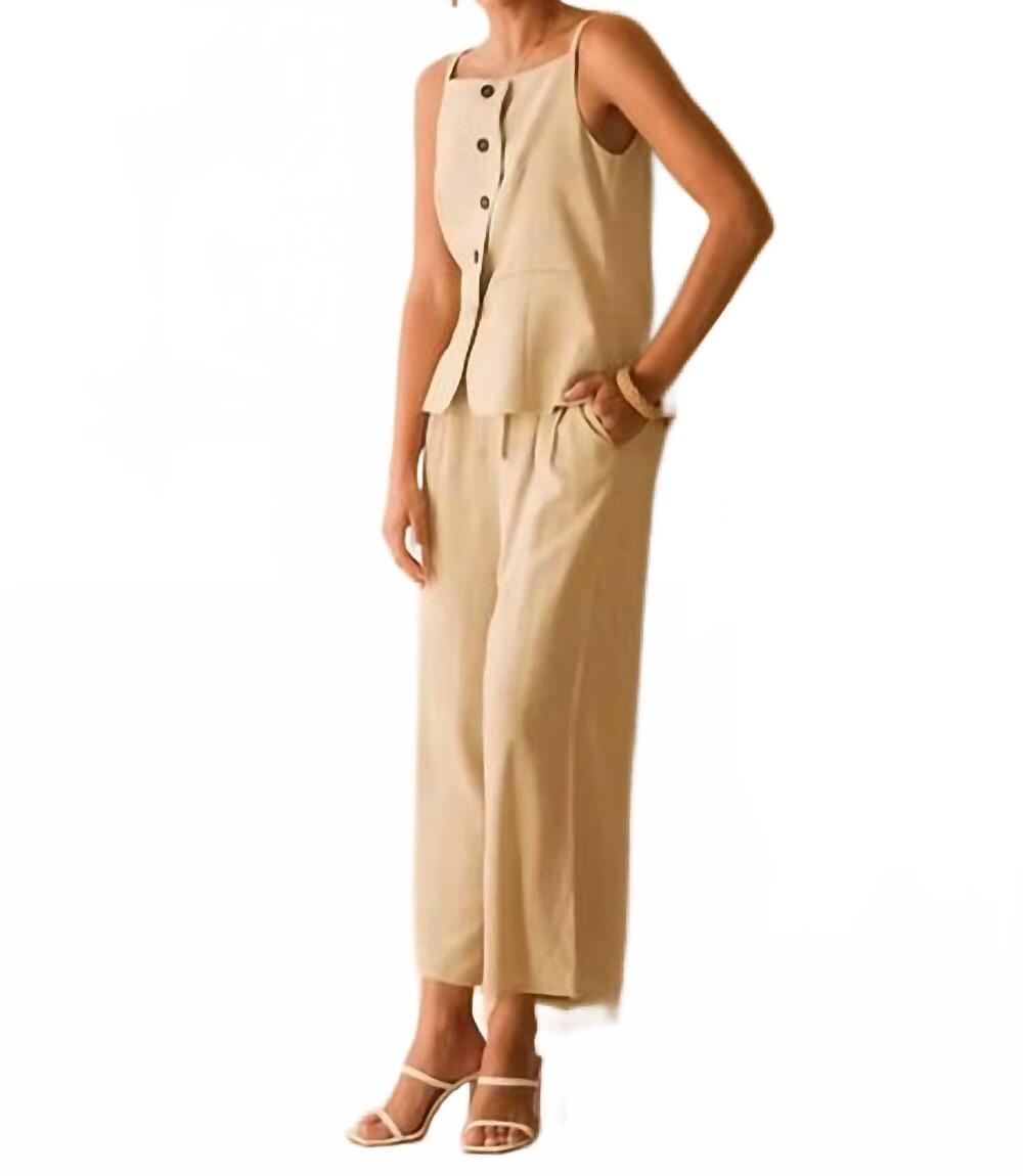 NEW ODDI culotte pants in linen